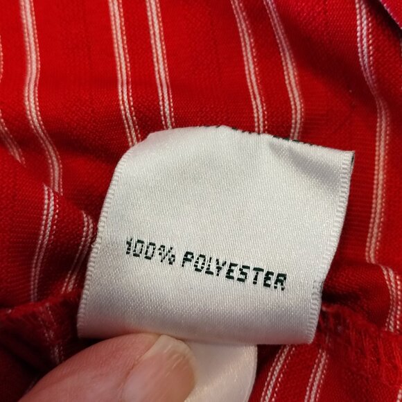 Masters Tech Red Striped Golf Polo Size L - Picture 6 of 7